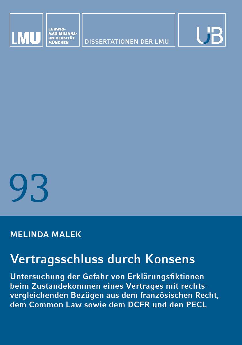 Coverbild des Buchs Vertragsschluss durch Konsens 